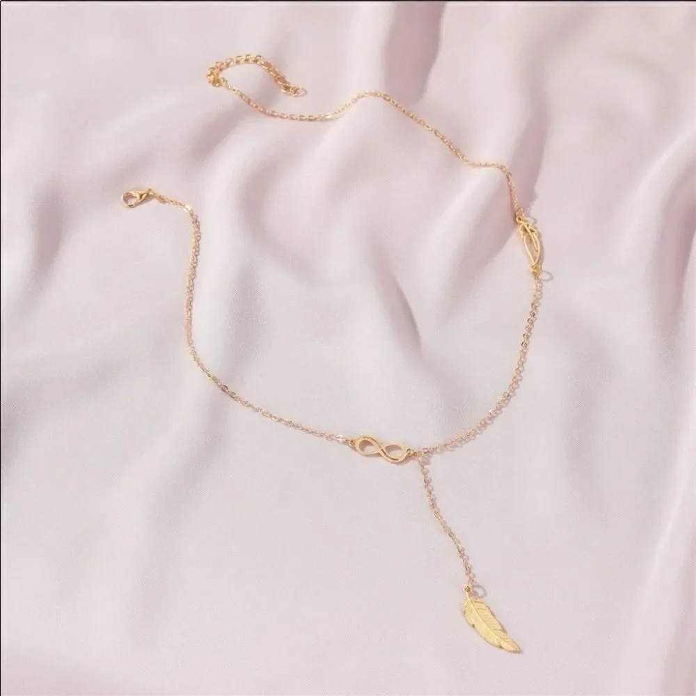 Necklace Zinc Alloy Infinity Wings for change Cute